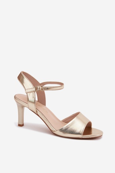 Women's Slim Heeled Sandals Sergio Leone SK347 Gold 2