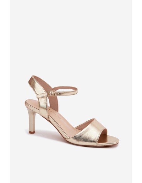 Women's Slim Heeled Sandals Sergio Leone SK347 Gold
