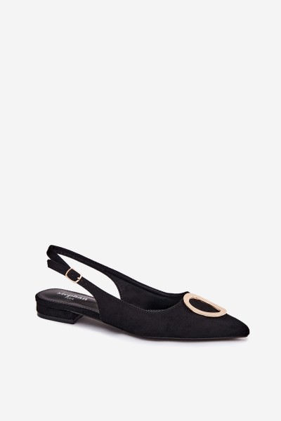 Women's Flat Heeled Sandals With Embellishment Black Sparkle 2