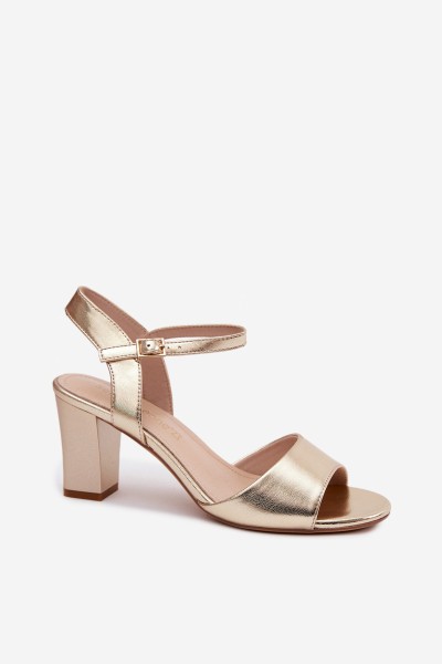 Women's Block Heel Sandals Sergio Leone SK861 Gold 2
