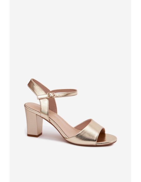 Women's Block Heel Sandals Sergio Leone SK861 Gold