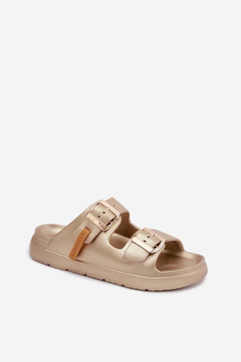 Foam Women's Slides With Buckles D. Franklin DFSH413002 Gold