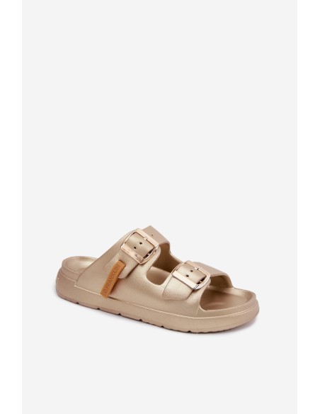 Foam Women's Slides With Buckles D. Franklin DFSH413002 Gold