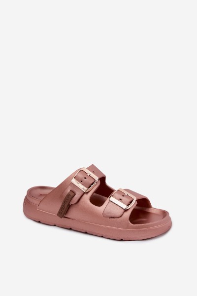 Foam Women's Slides With Clips D.Franklin DFSH413002 Pink Gold 2