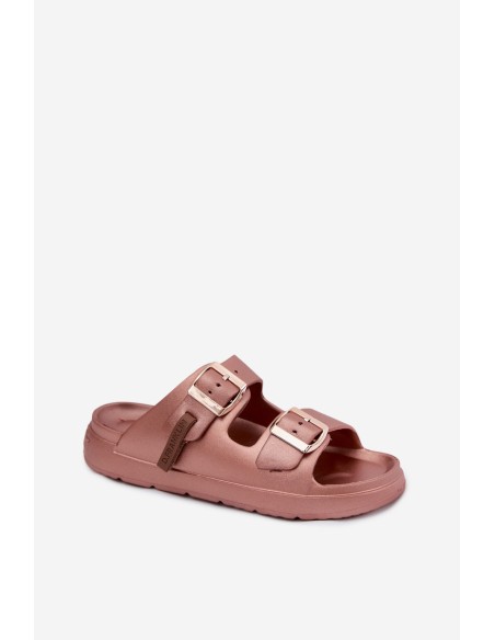 Foam Women's Slides With Clips D.Franklin DFSH413002 Pink Gold