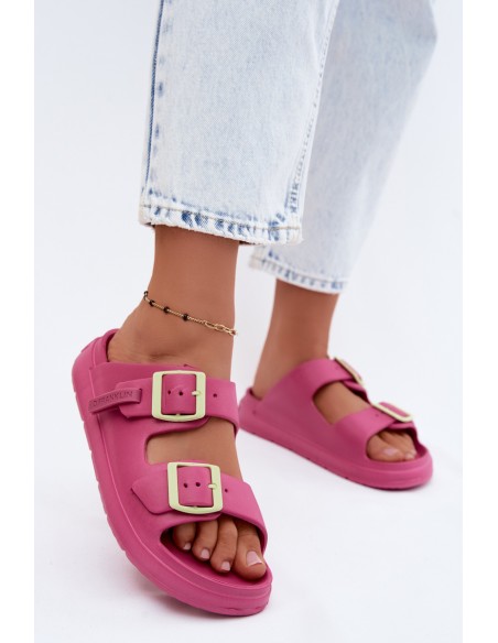 Foam Women's Slides With Buckles D.Franklin DFSH413005 Fuchsia