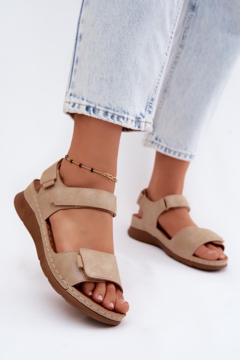 Women's Platform Sandals Beige Linora
