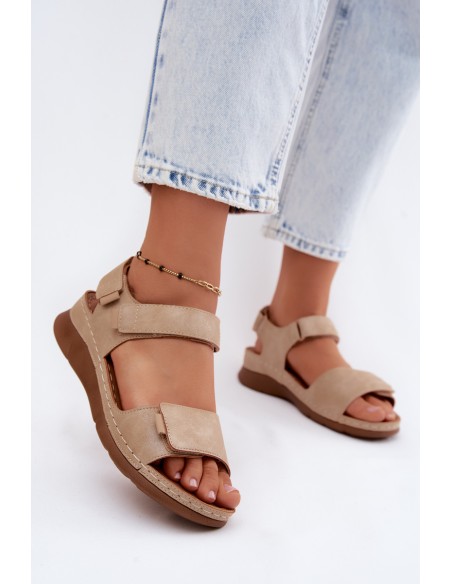 Women's Platform Sandals Beige Linora