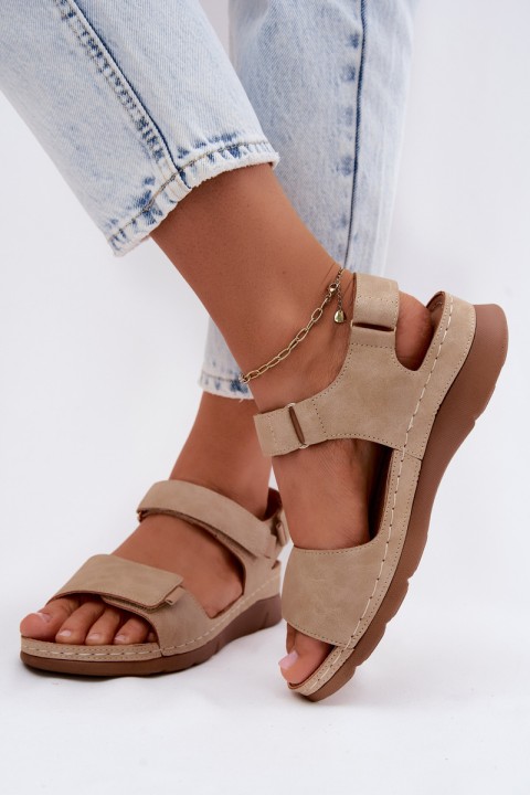 Women's Platform Sandals Beige Linora
