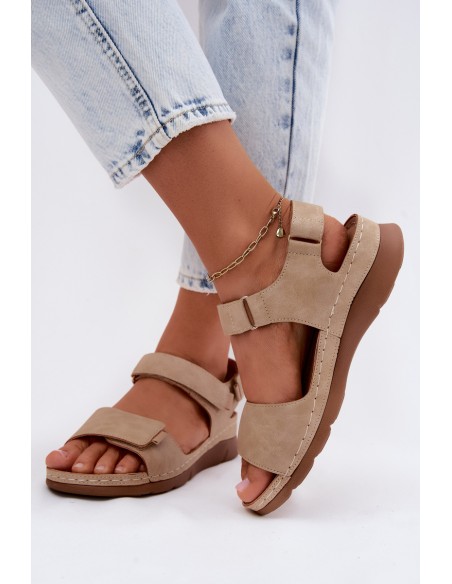 Women's Platform Sandals Beige Linora