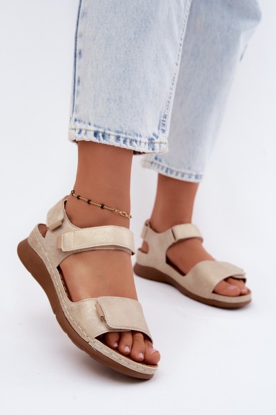 Women's Platform Sandals Gold Linora
