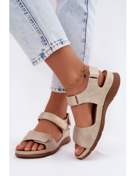Women's Platform Sandals Gold Linora