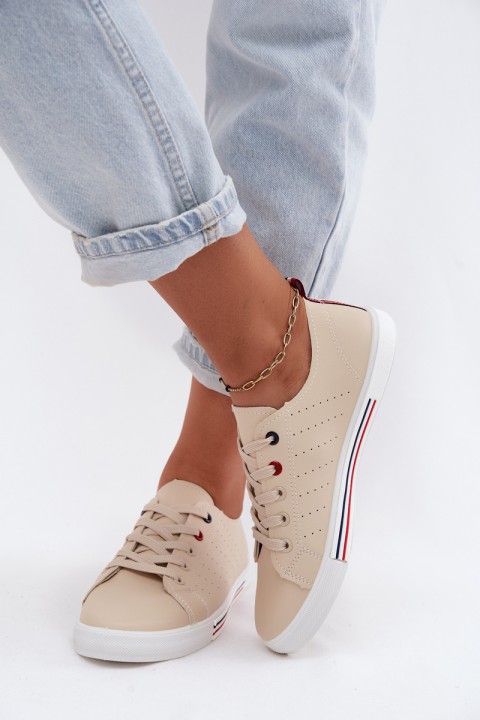 Women's Canvas Sneakers Beige Tulum