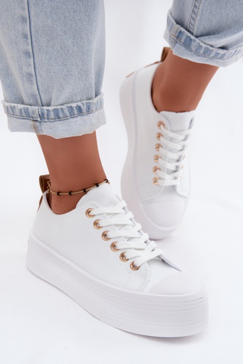 Women's Platform Sneakers White Amalfi