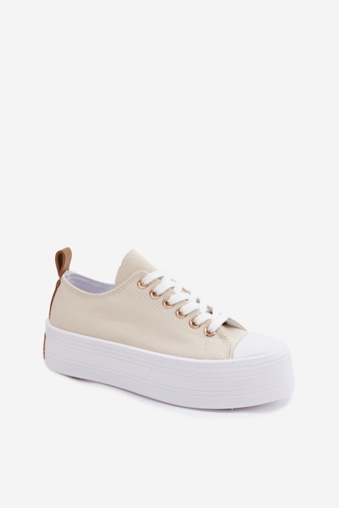 Women's Platform Sneakers Beige Amalfi