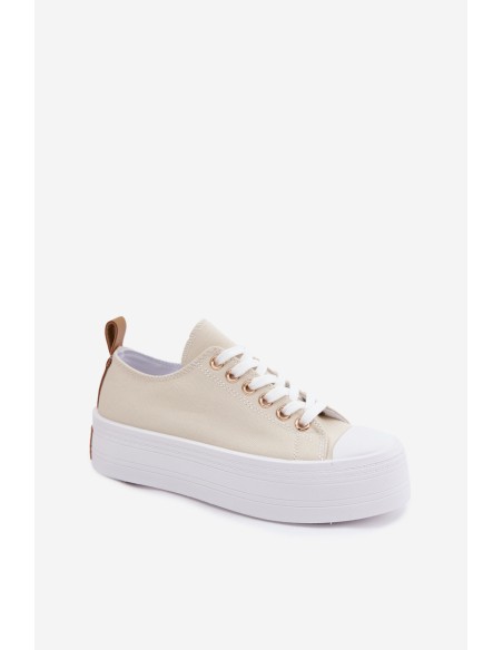 Women's Platform Sneakers Beige Amalfi