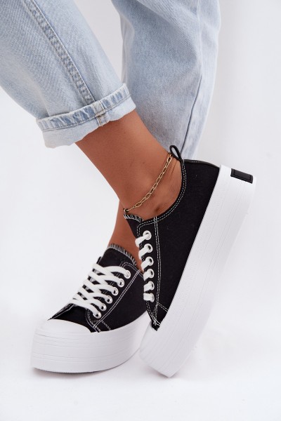 Women's Platform Sneakers Black Amalfi