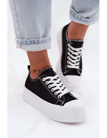 Women's Platform Sneakers Black Amalfi