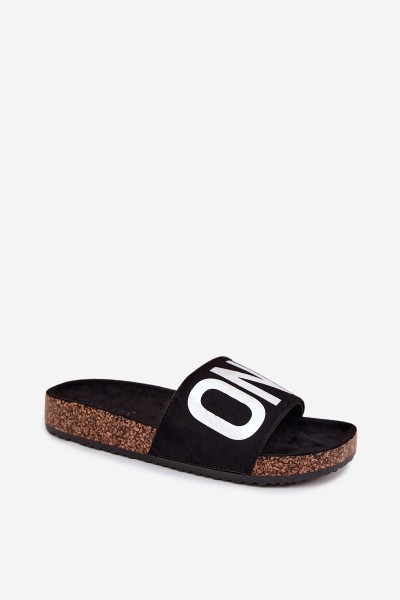 Women's Cork Platform Slides ONE Vinceza 22-2217 Black 2