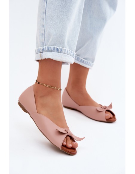Women's Open-Toe Flat Vinceza 22-17201 Pink