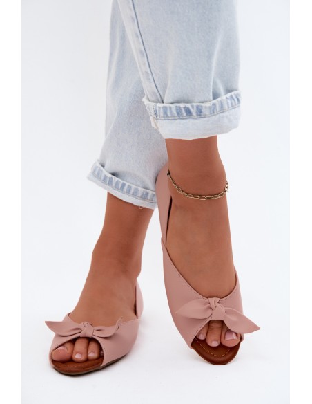 Women's Open-Toe Flat Vinceza 22-17201 Pink