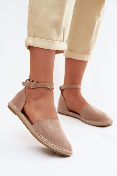 Women's Espadrilles From Faux Suede Vinceza 23-34594 Beige