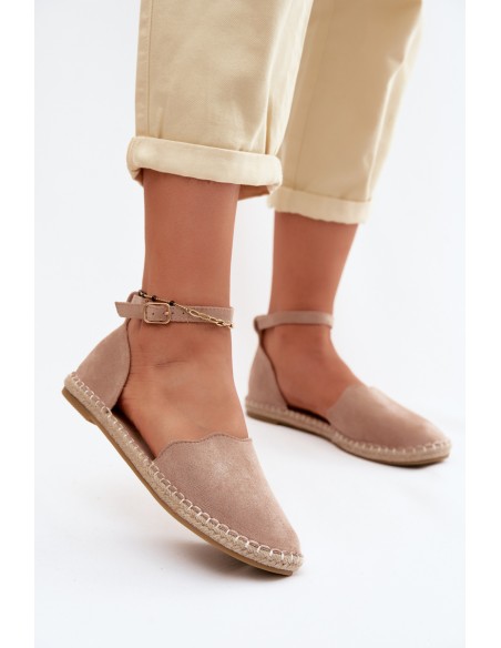 Women's Espadrilles From Faux Suede Vinceza 23-34594 Beige