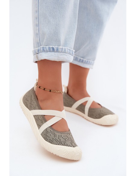 Sporty Ballerinas With Elastic Straps Artiker 58C1904 Green