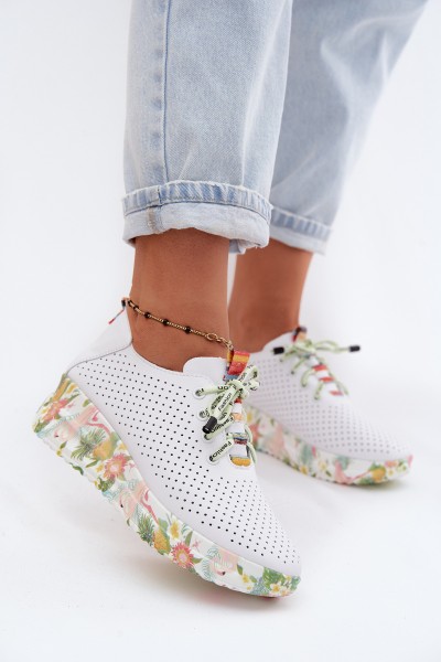 Leather Platform Shoes Artiker 58C0598 White
