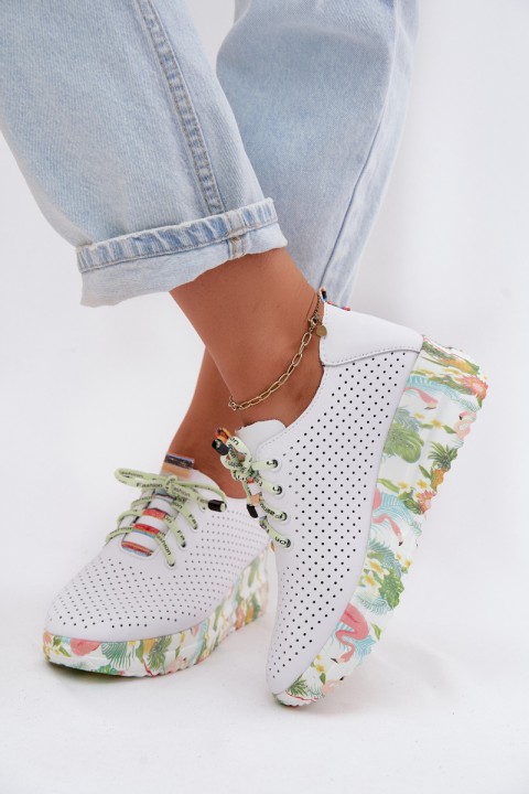 Leather Platform Shoes Artiker 58C0598 White