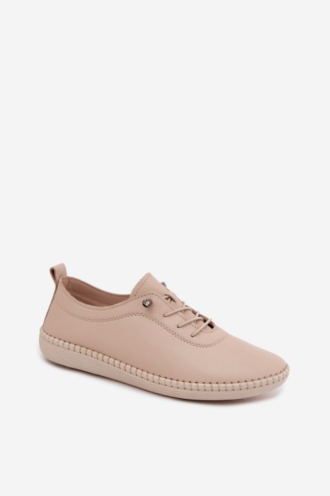 Leather Women's Loafers Artiker 58C3070 Beige
