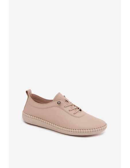 Leather Women's Loafers Artiker 58C3070 Beige