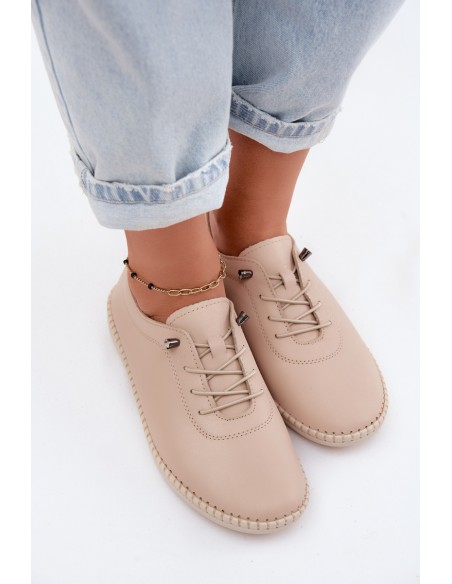 Leather Women's Loafers Artiker 58C3070 Beige