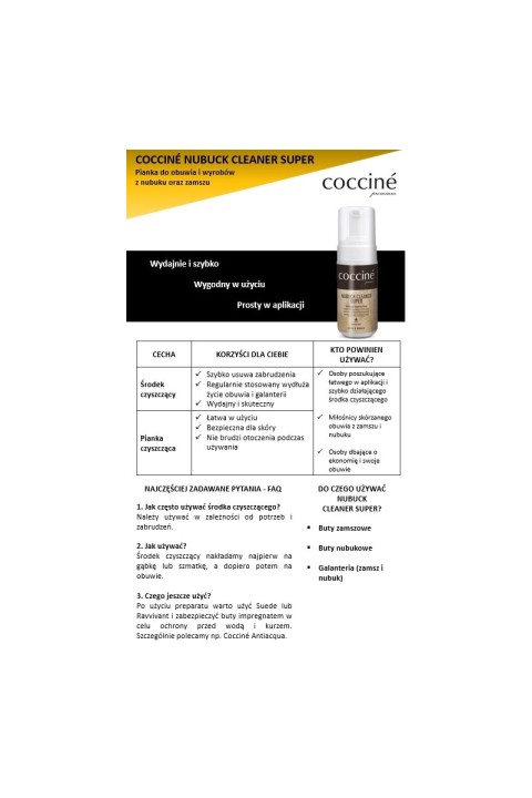 Coccine Cleaning Foam for Suede Nubuck and Textiles Nubuck Cleaner