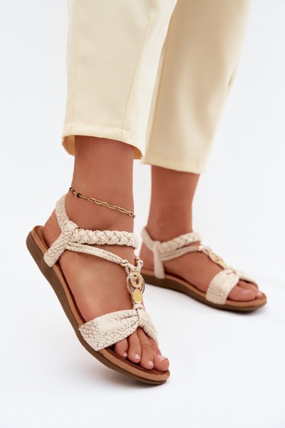 Women's Flat Gold Sandals Artiker 58C0628