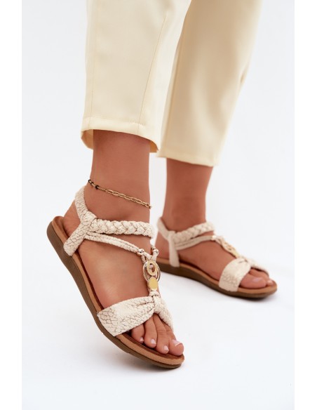 Women's Flat Gold Sandals Artiker 58C0628