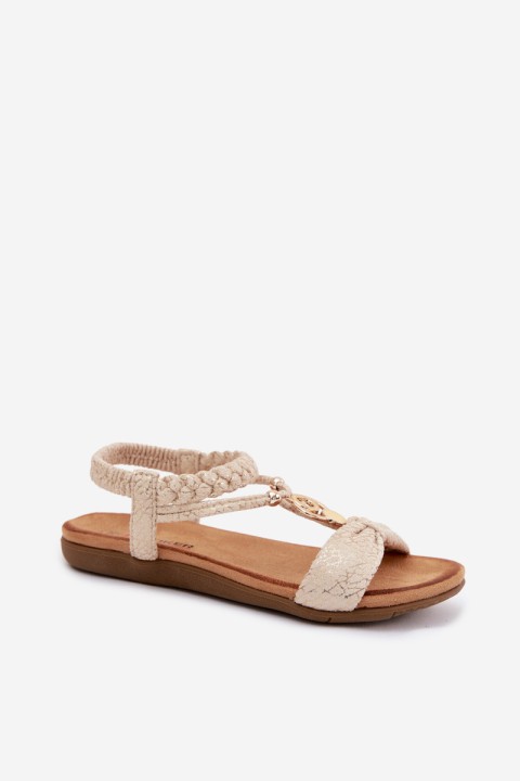 Women's Flat Gold Sandals Artiker 58C0628