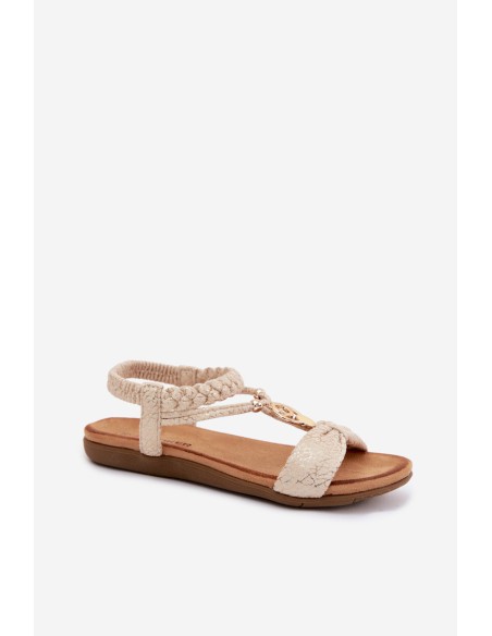 Women's Flat Gold Sandals Artiker 58C0628