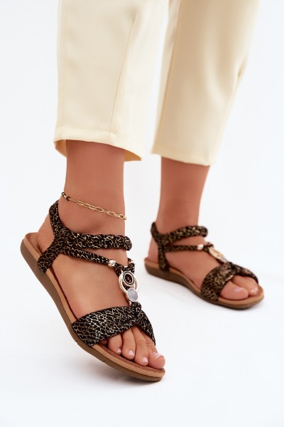 Women's Flat Artiker 58C0629 Black Sandals