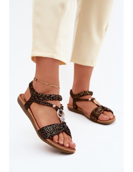 Women's Flat Artiker 58C0629 Black Sandals