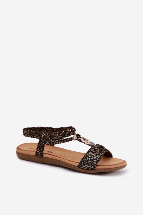 Women's Flat Artiker 58C0629 Black Sandals