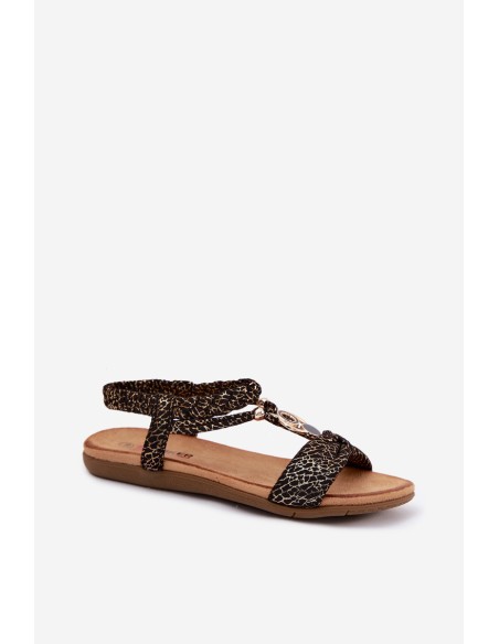 Women's Flat Artiker 58C0629 Black Sandals