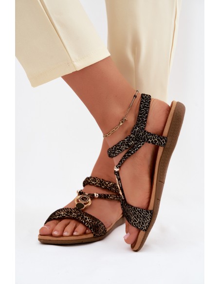 Women's Flat Artiker 58C0629 Black Sandals