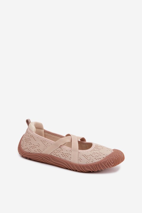 Sports Ballet Flats with Elastic Straps Artiker 58C1903 Beige