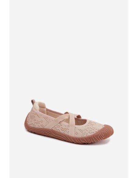 Sports Ballet Flats with Elastic Straps Artiker 58C1903 Beige