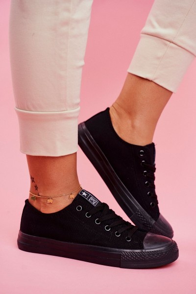 Women's Classic Sneakers Black Ecoma 2