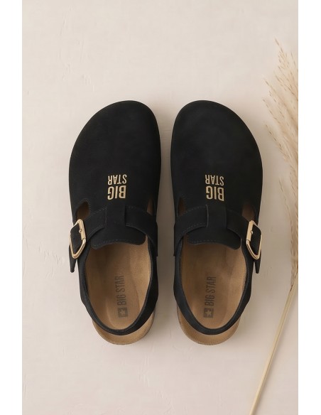 Women's Natural Suede Sandals Big Star TT274544 Black