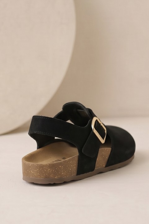 Women's Natural Suede Sandals Big Star TT274544 Black