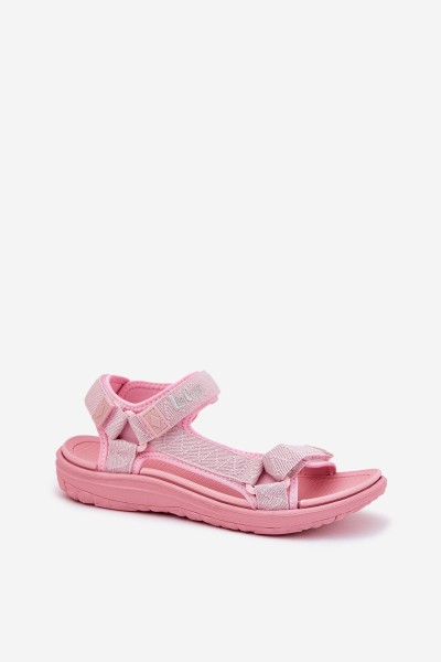 Ladies Fabric Sandals With Velcro Lee Cooper LCW-25-34-3561L Pink 2