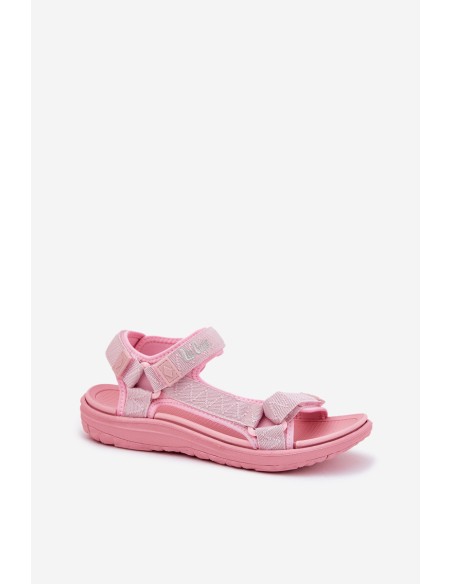 Ladies Fabric Sandals With Velcro Lee Cooper LCW-25-34-3561L Pink